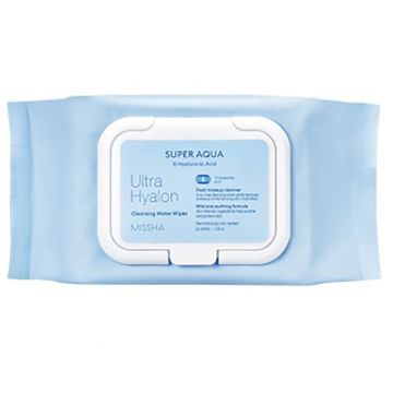 Missha Super Aqua Ultra Hyalron Tisztító törlőkendők 30db