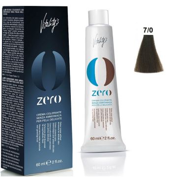 Vitality&#039;s New Zero Cream 7/0 60ml ammonia-free hair dye
