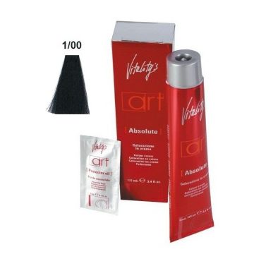 Vitality&#039;s Art Absolute permanent Hair Dye with ammonia 1.00 Black China 100ml