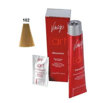 Vitality&#039;s Art AbsoluteAmmóniás tartós hajfesték 102 Ultra Szőke Bézs 100 ml
