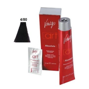 Vitality&#039;s Art Absolute Permanent Hair Dye with Ammonia 4/80 Intense Violet Chestnut 100 ml
