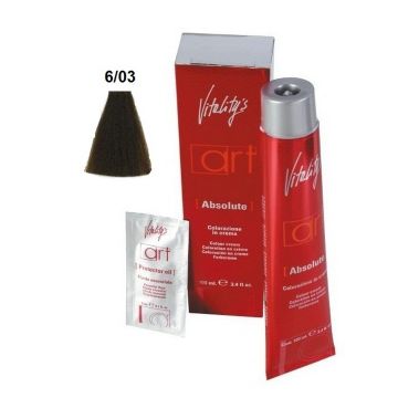 Vitality&#039;s Art Absolute Ammóniás tartós hajfesték 6.03 Natúr Sötétszőke 100ml