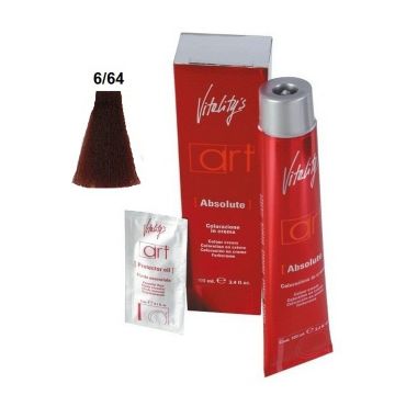 Vitality&#039;s Art Absolute Ammóniás tartós hajfesték 6.64 Ragyogó Vörös 100ml