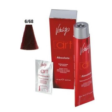 Vitality&#039;s Art Absolute Ammóniás tartós hajfesték 6.68 Tűz Vörös 100ml