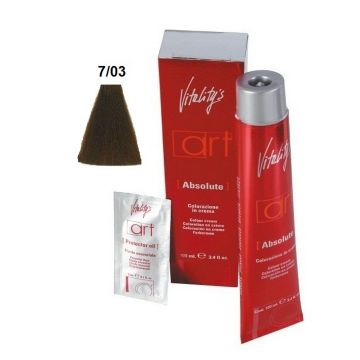 Vitality&#039;s Art Absolute  Ammóniás tartós hajfesték 7.03 Natúr Szőke 100ml