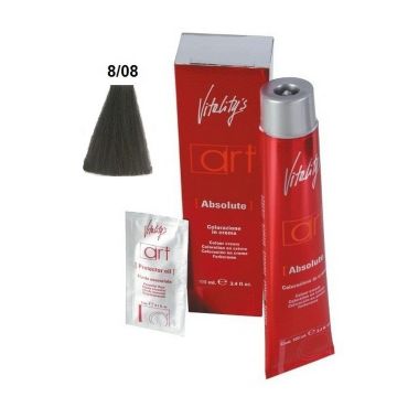 Vitality&#039;s Art Absolute Ammóniás tartós hajfesték 8.08 Világosszőke Natúr Gyöngyház 100ml