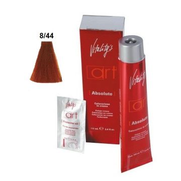 Vitality&#039;s Art Absolute Permanent Hair Dye with Ammonia 8.44 Intense Light Red Blonde 100ml