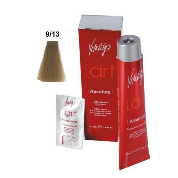 Vitality&#039;s Art Absolute Permanent Hair Dye with Ammonia 9.13 Blonde Super Light Gold Gray 100ml