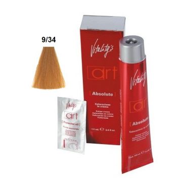 Vitality&#039;s Art Absolute Ammóniás tartós hajfesték 9.34 Szuper Világosszőke Vörös 100ml