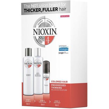 Set de par Nioxin System 4 pentru par vopsit 2x150ml+50ml