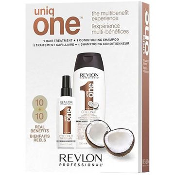 Set Revlon Professional Uniq One Coconut Sampon 300ml+Tratament de par 150ml