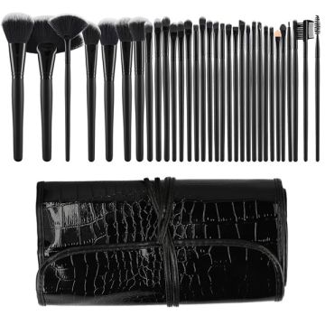 Tools4Beauty Ecsetkészlet tartóval fekete 32db