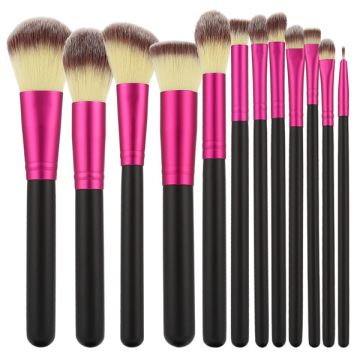 Tools4Beauty Ecsetkészlet fekete&rózsaszín 12 db