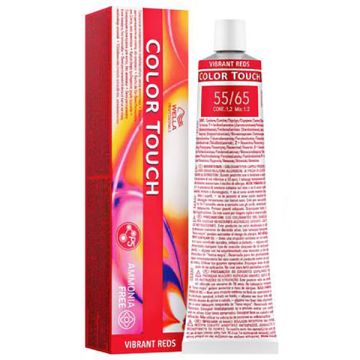 Боя за коса Wella Professionals Color Touch 55/65 Светло Кестеняво Наситено  Лилаво Махагон  60мл