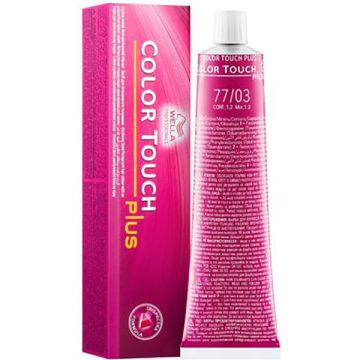 Боя за коса Wella Professionals Color Touch PLUS 77/03 Русо Средно Наситено  Естествено  Златисто 60 мл